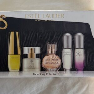 NIB Estee Lauder Travel Exclusive Fragrance Set and pouch